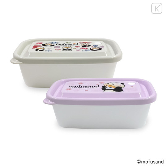 Japan Mofusand Microwave Food Storage Container Set - Panda Cat Nyan - 4