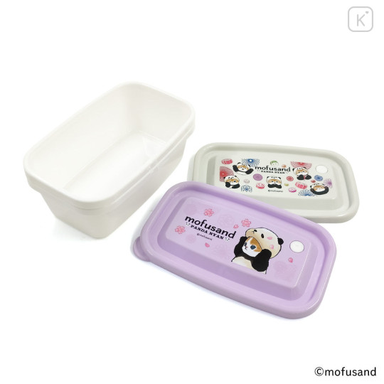 Japan Mofusand Microwave Food Storage Container Set - Panda Cat Nyan - 5