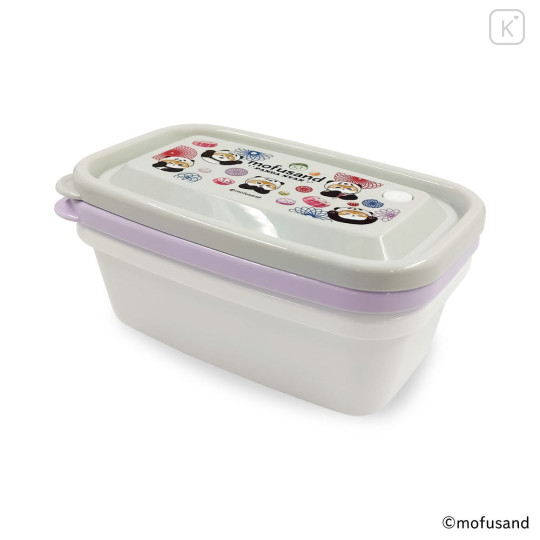 Japan Mofusand Microwave Food Storage Container Set - Panda Cat Nyan - 7