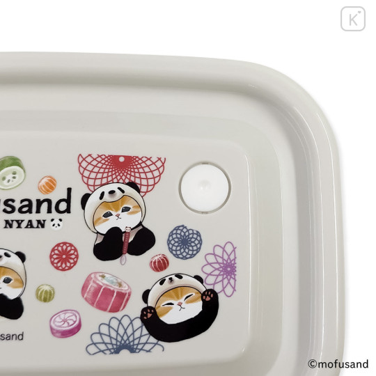 Japan Mofusand Microwave Food Storage Container Set - Panda Cat Nyan - 8