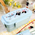 Japan Mofusand 2 Tier Bento Lunch Box 600ml - Panda Cat Nyan Blue - 2
