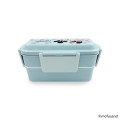 Japan Mofusand 2 Tier Bento Lunch Box 600ml - Panda Cat Nyan Blue - 5