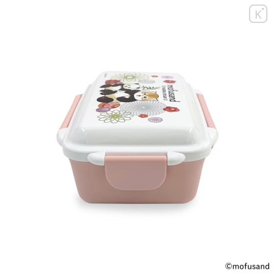 Japan Mofusand Bento Lunch Box 500ml - Panda Cat Nyan White Pink - 4