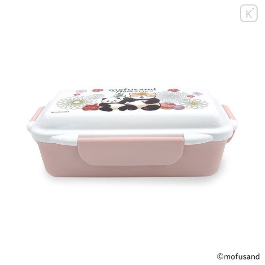 Japan Mofusand Bento Lunch Box 500ml - Panda Cat Nyan White Pink - 5