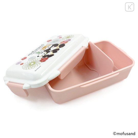 Japan Mofusand Bento Lunch Box 500ml - Panda Cat Nyan White Pink - 7