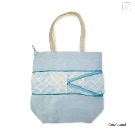 Japan Mofusand Expandable Tote Bag (L) - Shark Cat Nyan Blue - 5