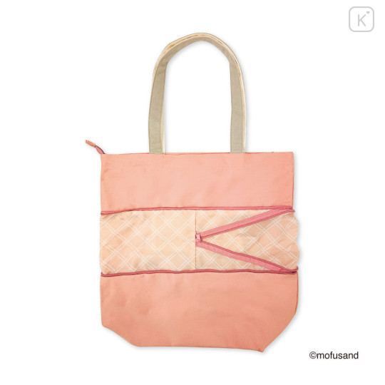Japan Mofusand Expandable Tote Bag (L) - Rabbit Cat Nyan Pink - 5