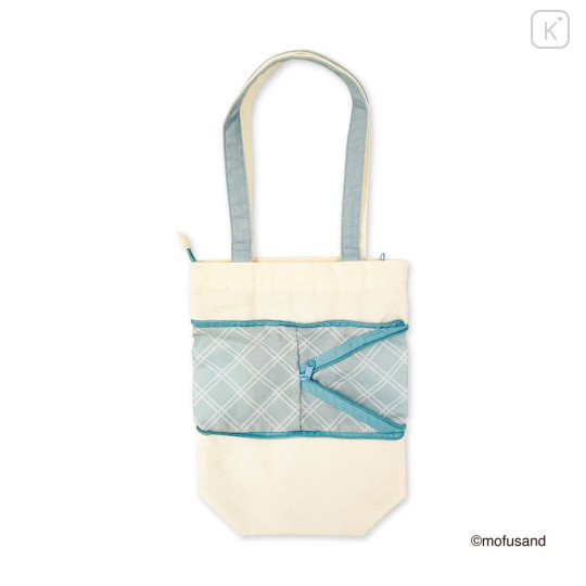 Japan Mofusand Expandable Tote Bag (S) - Shark Cat Nyan Blue - 5