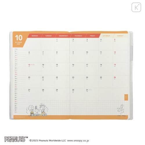 Japan Peanuts A5 Planner Monthly Schedule Book - Snoopy : Game Orange 2026 - 5