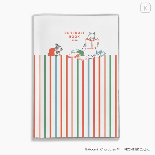 Japan Moomin A5 Planner Monthly Schedule Book - Little My & Moomintroll : Reading 2026 - 1