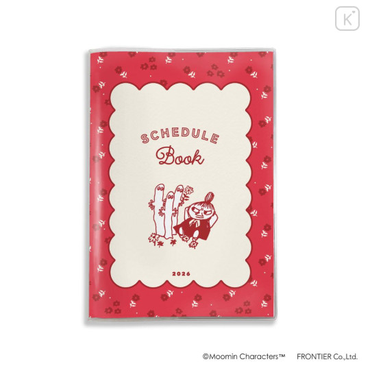 Japan Moomin B6 Planner Monthly Schedule Book - Hattifatteners & Little My : Red 2026 - 1