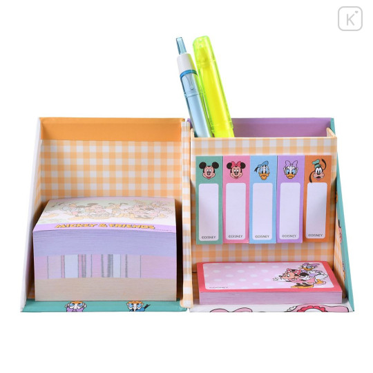 Japan Disney Store Sticky Notes & Memo Pad & Pen Stand - Mickey & Friends : Retro - 7