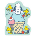 Japan Peanuts Die-cut Memo - Snoopy & Woodstock : Happy Journey Ice Cream - 1