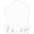 Japan Peanuts Die-cut Memo - Snoopy & Woodstock : Happy Journey Ice Cream - 2