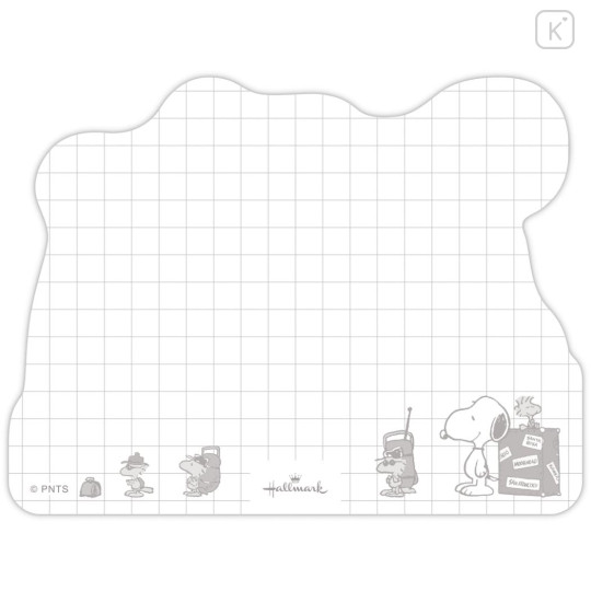 Japan Peanuts Die-cut Memo - Snoopy & Woodstock : Happy Journey Road Trip - 2