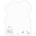 Japan Peanuts Die-cut Memo - Snoopy & Woodstock : Happy Journey Cycling - 2