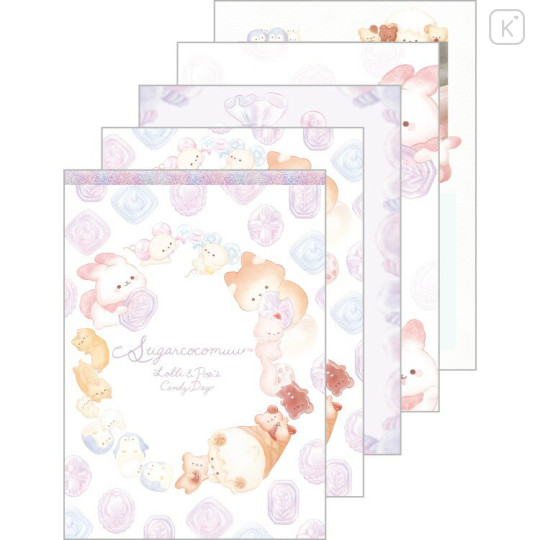 Japan San-X A6 Notepad - Sugarcocomuu : Lolli and Pop's Candy Day Relax - 1