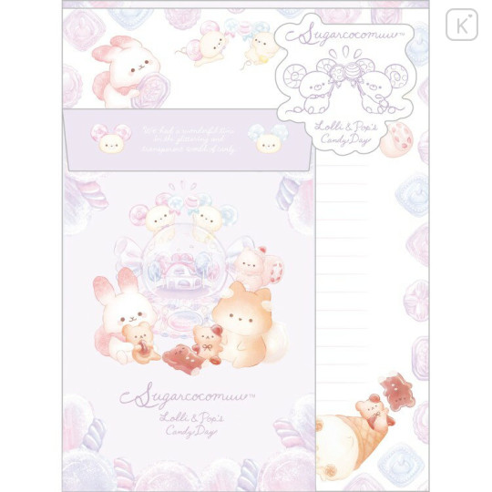Japan San-X Letter Writing Set - Sugarcocomuu : Lolli and Pop's Candy Day Crystal Ball - 1