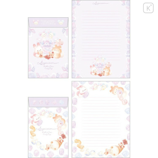 Japan San-X Letter Envelope Set - Sugarcocomuu : Lolli and Pop's Candy Day Crystal Ball - 2