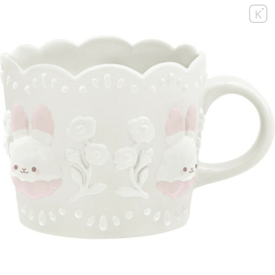 Japan San-X Ceramic Mug - Sugarcocomuu : Lolli and Pop's Candy Day 3D White Lace - 1