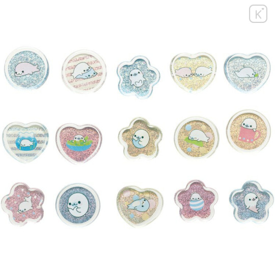 Japan San-X Sparkly Marble Sticker Flakes - Mamegoma - 2