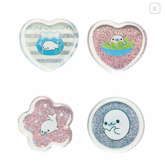 Japan San-X Sparkly Marble Sticker Flakes - Mamegoma - 3