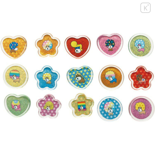 Japan San-X Sparkly Marble Sticker Flakes - Afro Ken - 2