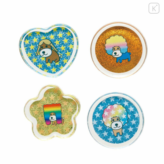 Japan San-X Sparkly Marble Sticker Flakes - Afro Ken - 3