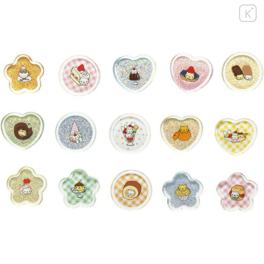 Japan San-X Sparkly Marble Sticker Flakes - Nyan Nyan Nyanko - 2