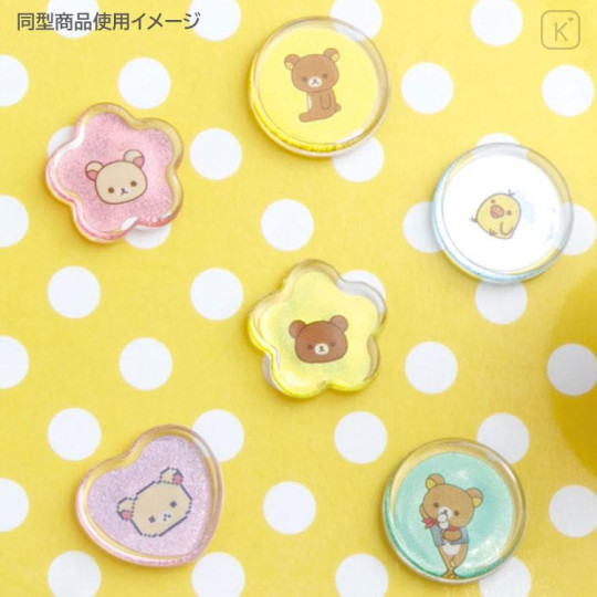 Japan San-X Sparkly Marble Sticker Flakes - Monokuro Boo - 4