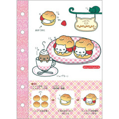 Japan San-X 6 Hole Sticker Notebook - Nyan Nyan Nyanko