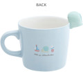 Japan San-X Ceramic Mug with Nokkari Figure - Sumikko Gurashi : Tokage Blue - 2