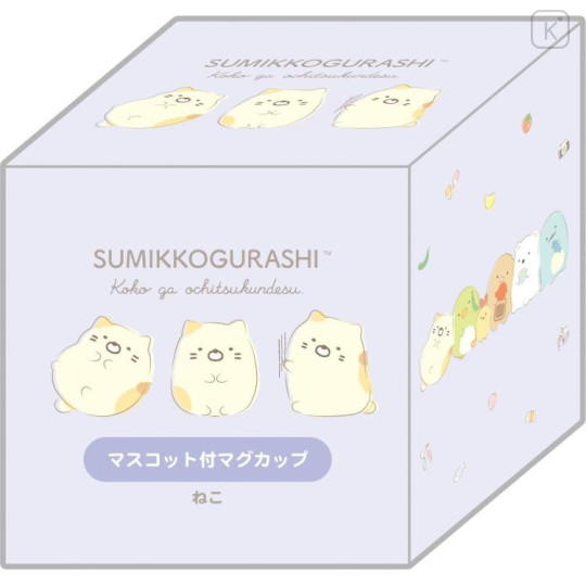 Japan San-X Ceramic Mug with Nokkari Figure - Sumikko Gurashi : Neko - 4