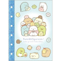 Japan San-X 6 Hole Sticker Notebook - Sumikko Gurashi : Shirokuma Hometown Blue - 1