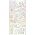 Japan San-X Puffy Sticker - Sumikko Gurashi : Penguin Lagoon Companion Aurora Pink - 1