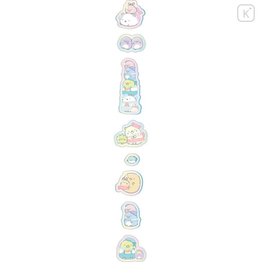 Japan San-X Puffy Sticker - Sumikko Gurashi : Penguin Lagoon Companion Aurora Pink - 2