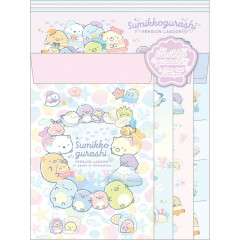 Japan San-X Letter Envelope Set - Sumikko Gurashi : Penguin Lagoon Relax