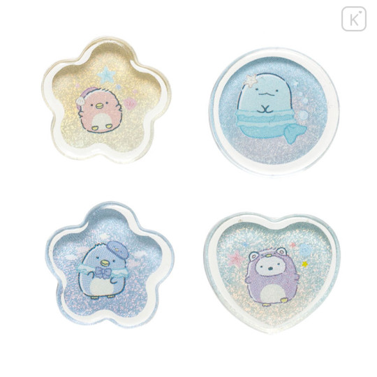 Japan San-X Sparkly Marble Sticker Flakes - Sumikko Gurashi : Penguin Lagoon Characters - 3
