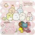 Japan San-X Sparkly Marble Sticker Flakes - Sumikko Gurashi : Characters Pink - 1