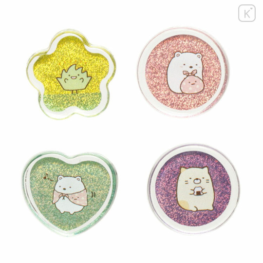 Japan San-X Sparkly Marble Sticker Flakes - Sumikko Gurashi : Characters Pink - 3