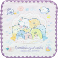 Japan San-X Mini Towel Handkerchief - Sumikko Gurashi : Penguin Lagoon Purple - 1