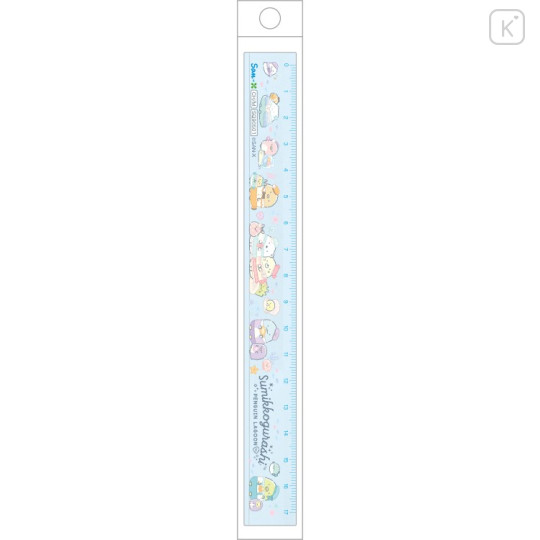 Japan San-X Slim Ruler 15cm - Sumikko Gurashi : Ribbon Sky Party Blue - 2