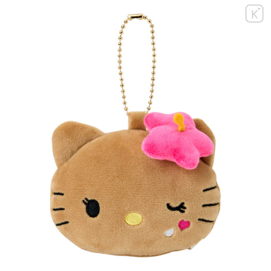 Japan Sanrio Plush Mirror - Hello Kitty : Nostalgic 90s Hibiscus - 1