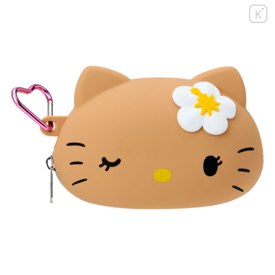 Japan Sanrio Silicone Pencil Case - Hello Kitty : Beige - 1