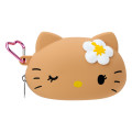 Japan Sanrio Silicone Pencil Case - Hello Kitty : Beige - 1