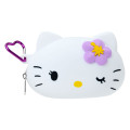 Japan Sanrio Silicone Pencil Case - Hello Kitty : White - 1