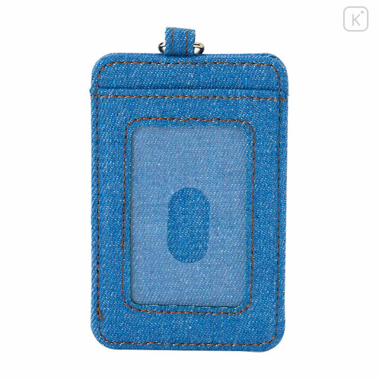 Japan Sanrio Sagara Embroidered Pass Case with Reel - I.Cinnamoroll : Light Blue - 3