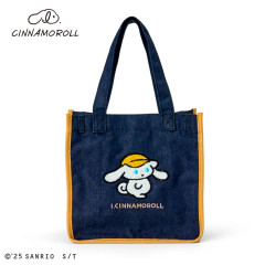 Japan Sanrio Sagara Embroidered Tote Bag - I.Cinnamoroll : Blue