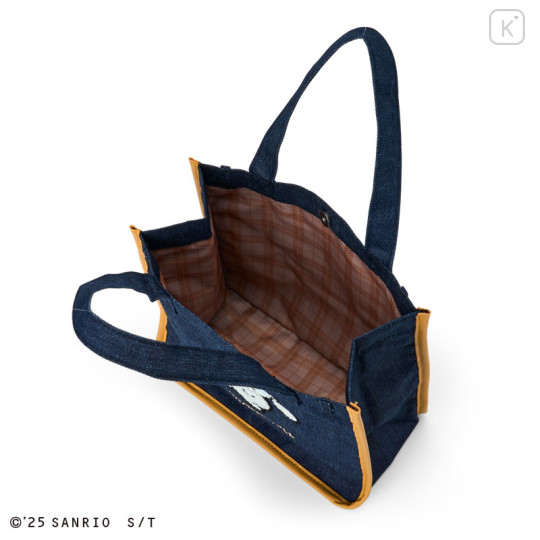 Japan Sanrio Sagara Embroidered Tote Bag - I.Cinnamoroll : Blue - 3