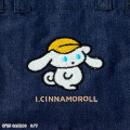 Japan Sanrio Sagara Embroidered Tote Bag - I.Cinnamoroll : Blue - 4